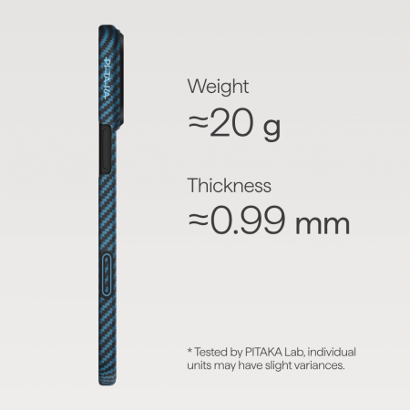 Чехол Pitaka Ultra-Slim Case для iPhone 17 Pro Max, Blue